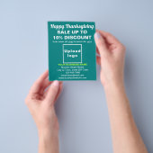 Verkauf von Erntedank im Aquamarinen grünen Flyer (Gruppe)