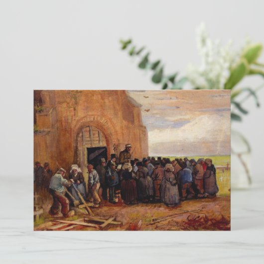 Verkauf von Gebäude Scrap von Vincent van Gogh Einladung (Stehend Vorderseite)