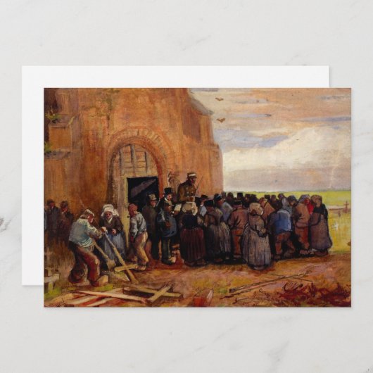 Verkauf von Gebäude Scrap von Vincent van Gogh Einladung (Vorne/Hinten)