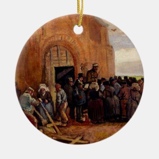 Verkauf von Gebäude Scrap von Vincent van Gogh Keramik Ornament (Vorne)
