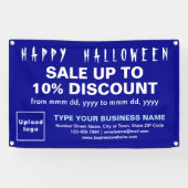 Verkauf von Halloween auf Blue Rectangle Banner (Horizontal)