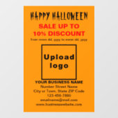 Verkauf von Halloween-Unternehmen in Orange Color Fensteraufkleber (Blatt)