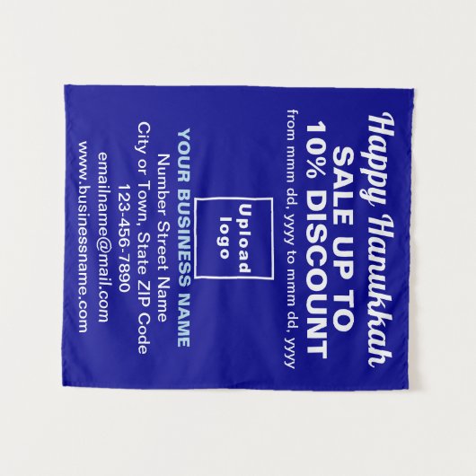 Verkauf von Hanukkah an Blue Tapestes Wandteppich (Vorderseite (Horizontal))