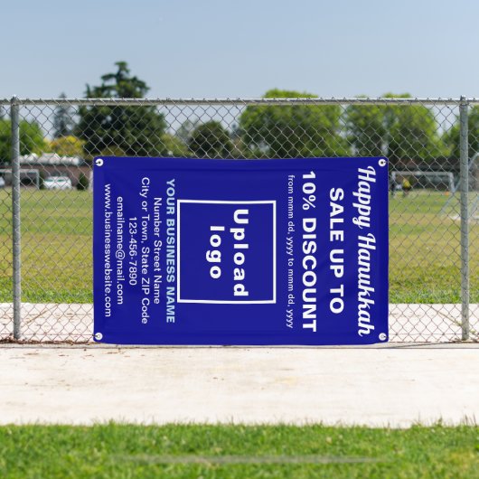 Verkauf von Hanukkah auf blauem Banner (Insitu)