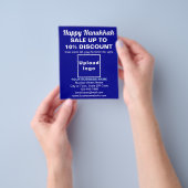 Verkauf von Hanukkah auf blauem Flyer (Gruppe)