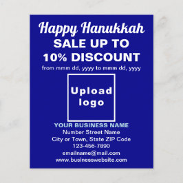 Verkauf von Hanukkah auf blauem Flyer