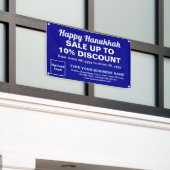 Verkauf von Hanukkah auf dem Blue Rectangle Banner (Äußeres Gebäude)