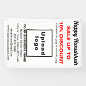 Verkauf von Hanukkah auf weißem Banner (Horizontal)