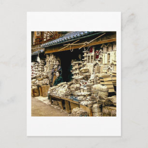 Verkauf von Neujahrsdekorationen Vintages altes Ja Feiertagspostkarte