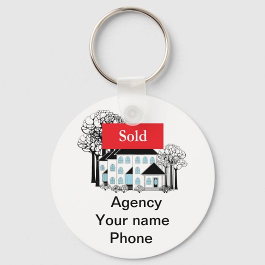 Verkauf von Real Anwesen Werbung für Ihr Unternehm Schlüsselanhänger (Vorderseite)