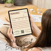 Verkauf von Rosa Creme Rechnungsstellung für klein Karte