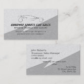 Verkauf von Sportwagen - Imitate aus Metall, Sport Visitenkarte (Vorne/Hinten)