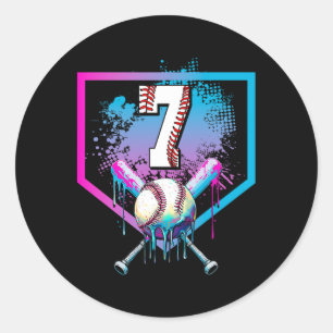 Verkauf von Tropfen 7. Geburtstag Zuhause Plate Bo Runder Aufkleber