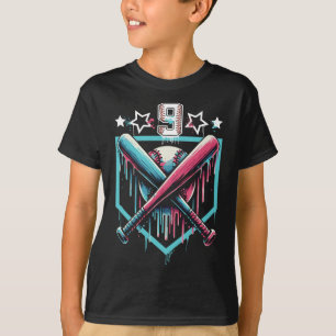 Verkauf von Tropfen 9. Geburtstag Jungen Nummer 9 T-Shirt
