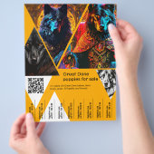 Verkauf von Welpen Flyer (Hand)