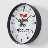 VERKAUF! Wall Clock, 10" runder, schwarzer Holzrah Uhr (Winkel)