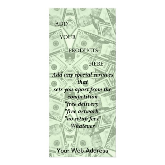 VERKAUF zur Steuer oder zu den Werbekarte (Hinten)