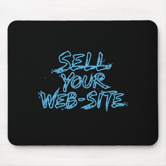 Verkaufe deine Webseite Blue Tech Typografie Mousepad (Vorne)