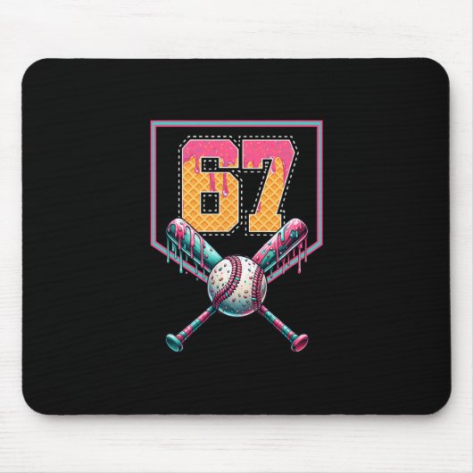 Verkaufe Drip Nummer 67 Spieler Oder 67. Geburtsta Mousepad (Vorne)