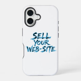 Verkaufe Ihre Webseite Blue Distressed Typography iPhone 16 Hülle