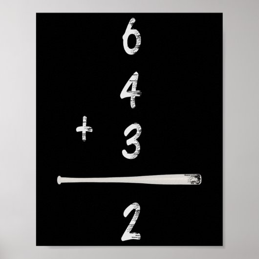 Verkaufe Mathe 6 4 3 2 Double Play Süßes Shirt Sof Poster (Vorne)