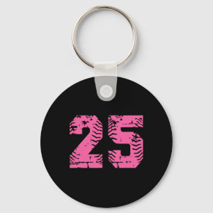 Verkaufe Softll-Trikot Nummer #25 Pink Geburtstags Schlüsselanhänger