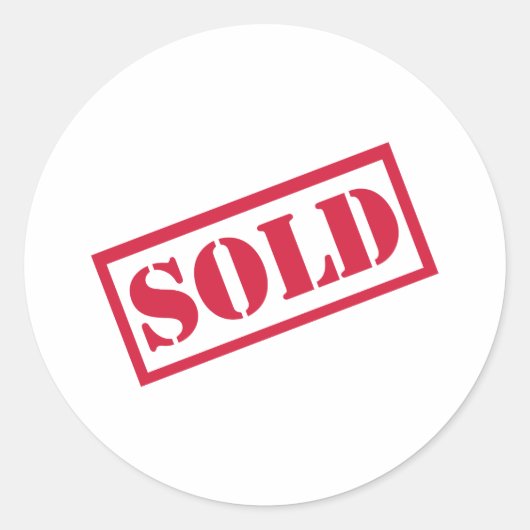 verkaufen runder aufkleber (Vorderseite)