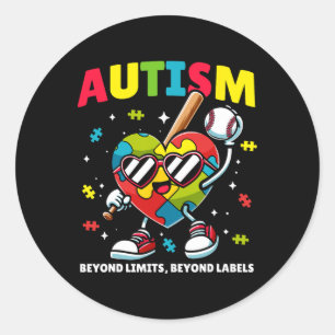 Verkaufen Sie Autism Awareness Farbige Puzzle-Herz Runder Aufkleber