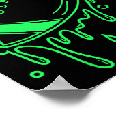 Verkaufen Sie Drip Birthday Eiscreme Alien Softll Poster (Ecke)