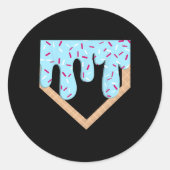 Verkaufen Sie Ice Cream Driving Sell Zuhause Plate Runder Aufkleber (Vorderseite)