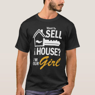 Verkaufen Sie Ihr Mädchen für Realtor Weibliche Im T-Shirt