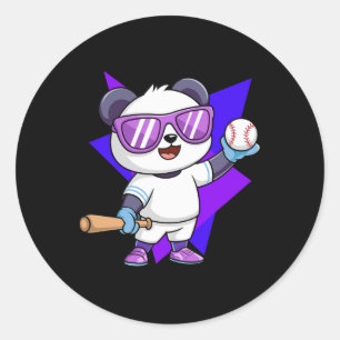 Verkaufen Sie Panda. Panda Sports Fun Sell Enthusi Runder Aufkleber