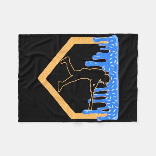 Verkaufen Sie Tropfen Boy Zuhause Plate Ice Creme Fleecedecke (Vorderseite (Horizontal))