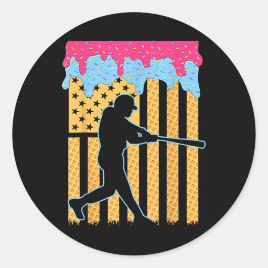 Verkaufen Sie Tropfen Boys, die Eiscreme trinken, Runder Aufkleber (Vorderseite)