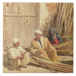 Verkäufer des Zuckerrohrs, Ägypten, 1892 (Öl auf Fliese