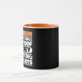 Verkäufer Ich versuche, Dinge zu machen Lustige Sp Tasse (Zentrum)