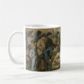 Verkäufer im Feld mit Bauer verkaufender landwirts Kaffeetasse (Links)