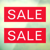 Verkäufer mit weißem rotem Fensterheber Fensteraufkleber (Blatt 3)