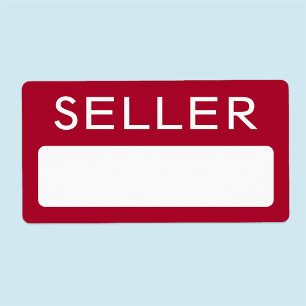 Verkäufer Namensschild Aufkleber für Messeverkäufe