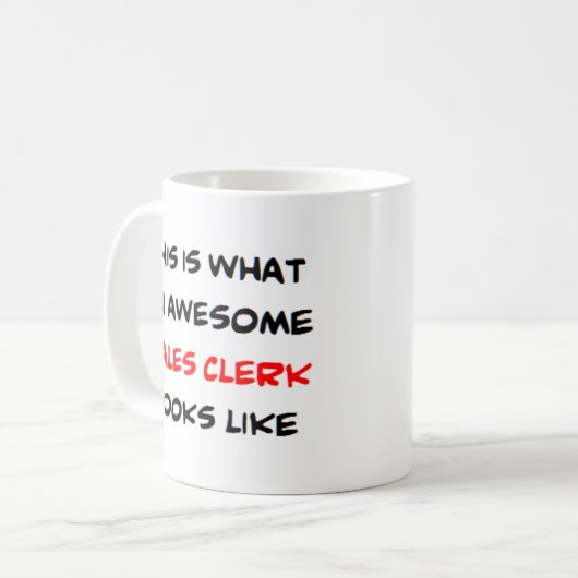 Verkäufer, phantastisch kaffeetasse (Vorderseite Links)