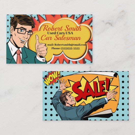 Verkäufer Visitenkarte (Vorne/Hinten)