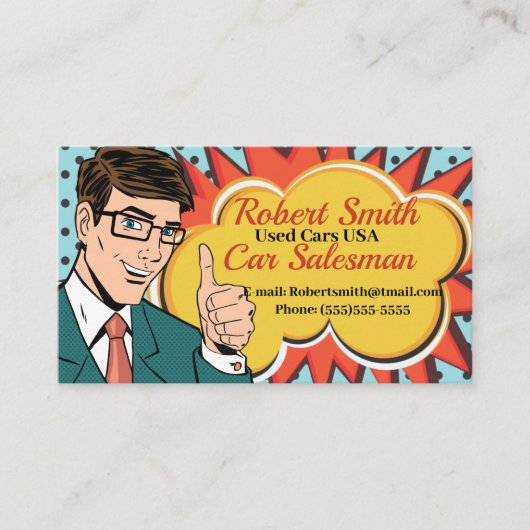 Verkäufer Visitenkarte (Vorderseite)