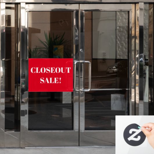 Verkaufsabschlussgeschäft Rotes Geschäft Fensteraufkleber (Büro Tür)