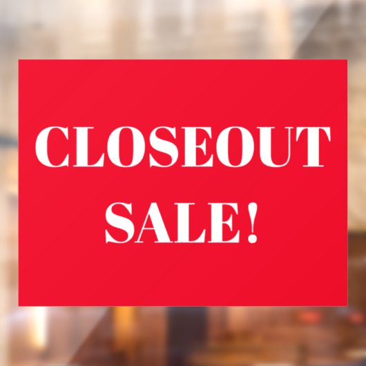 Verkaufsabschlussgeschäft Rotes Geschäft Fensteraufkleber (Blatt 2)