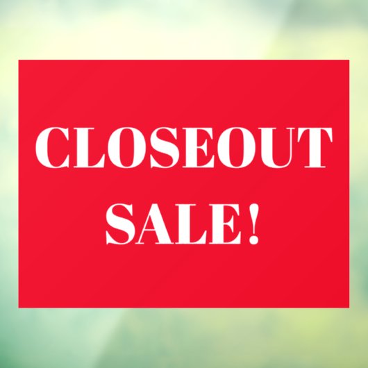 Verkaufsabschlussgeschäft Rotes Geschäft Fensteraufkleber (Blatt 3)