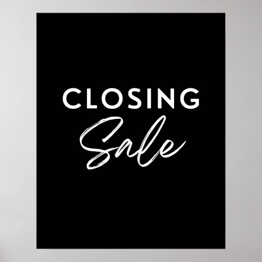 Verkaufsabschlusszeichen, Boutique Einzelhandel Poster (Vorne)