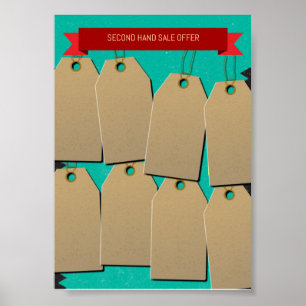 Verkaufsangebot für gebrauchte Waren Poster