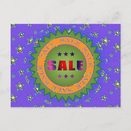 Verkaufsaufkleber Postkarte (Vorderseite)