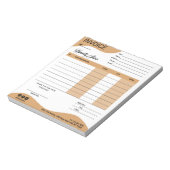 Verkaufsbestätigung für die Rechnung für das Unter Notizblock (Rotiert)