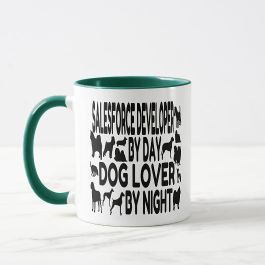 Verkaufsforce Entwickler Hund Lover Tasse (Links)